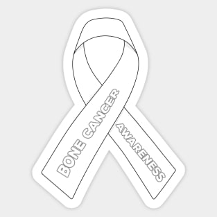 Bone Cancer Awareness Ribbon Sticker